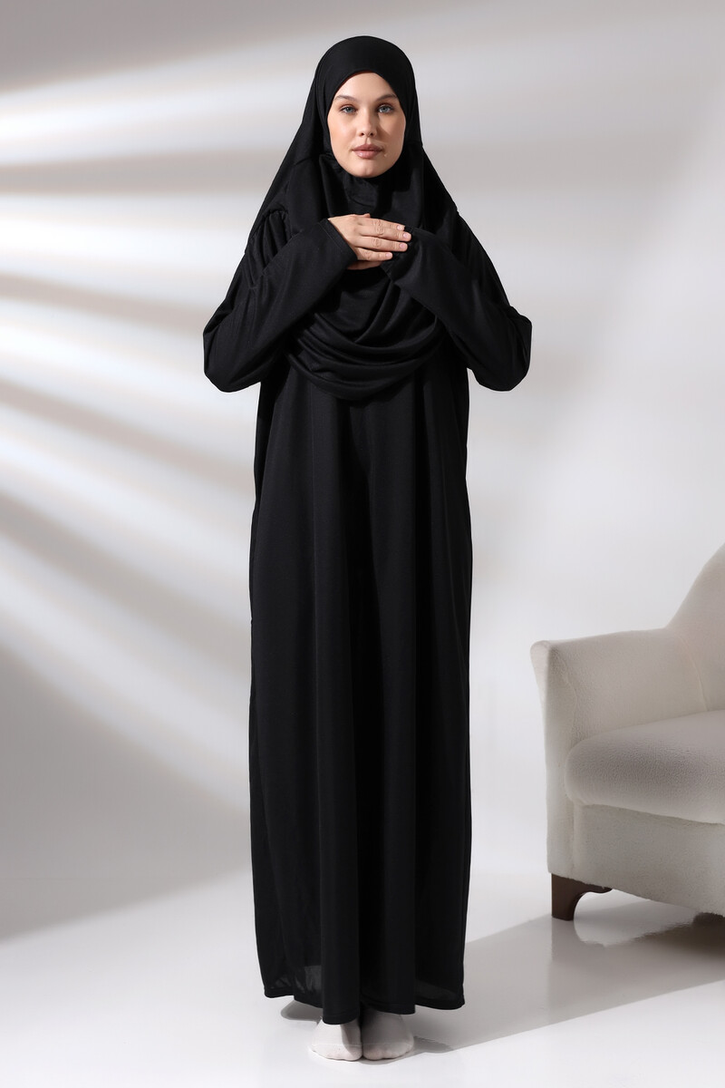 One Piece Prayer Dress - Prayer Rug - Rosary - Worship Set - Black - 5