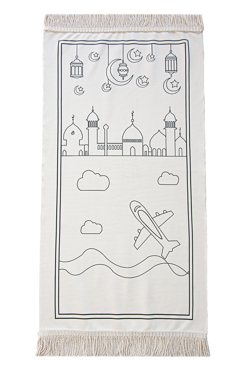 Painted Washable Educational Religious Toy Children's Prayer Mat Set Blue - 3