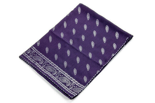 Panel Patterned Purple Coverlet - 1