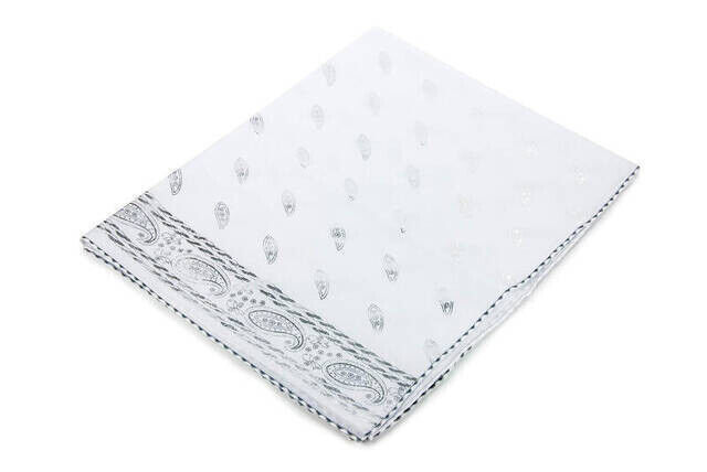 Panel Patterned White Coverlet - 1