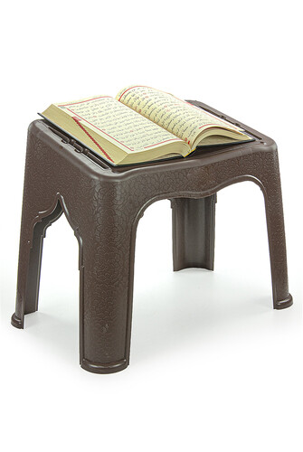 Patterned Plastic Chair for Mosques and Courses - Brown - 4