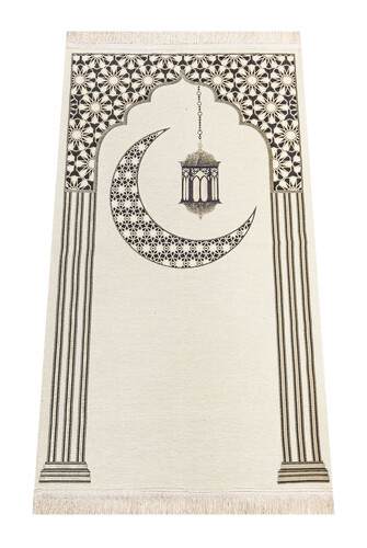 Patterned Chenille Prayer Rug - Cream - 1