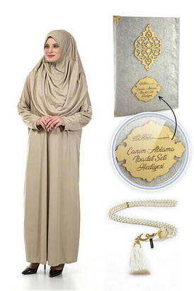 Personalized Religious Gift Set, Prayer Dress Set Cream - 1