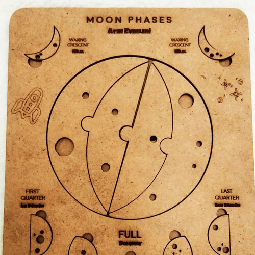 Phases of the Moon Puzzle - English and Turkish - Educational Toy - Educational Toy for Ages 3 and Above - 4