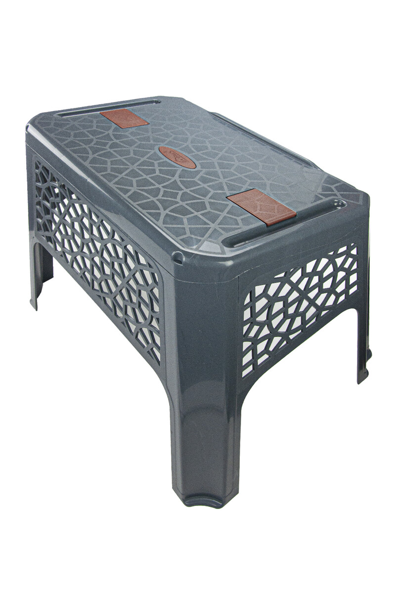 Plastic Chair - Ottoman Pattern - Gray - 1