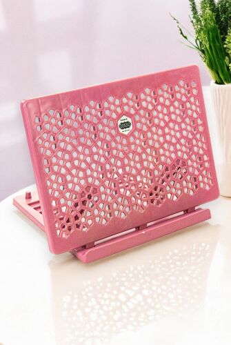 Plastic Lectern - Practical Lectern - Desktop Lectern - Book Reading Stand - Pink - 1