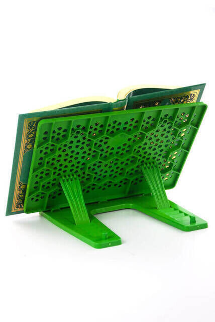 Plastic Rahle - Practical Rahle - Tabletop Rahle - Book Reading Stand - Green Color - 2