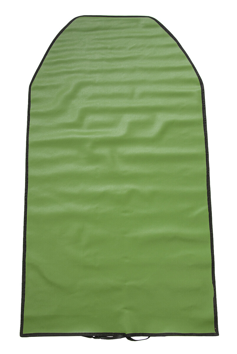 Portable Leather Hajj Umrah, Vehicle and Travel Prayer Mat - Green - 1