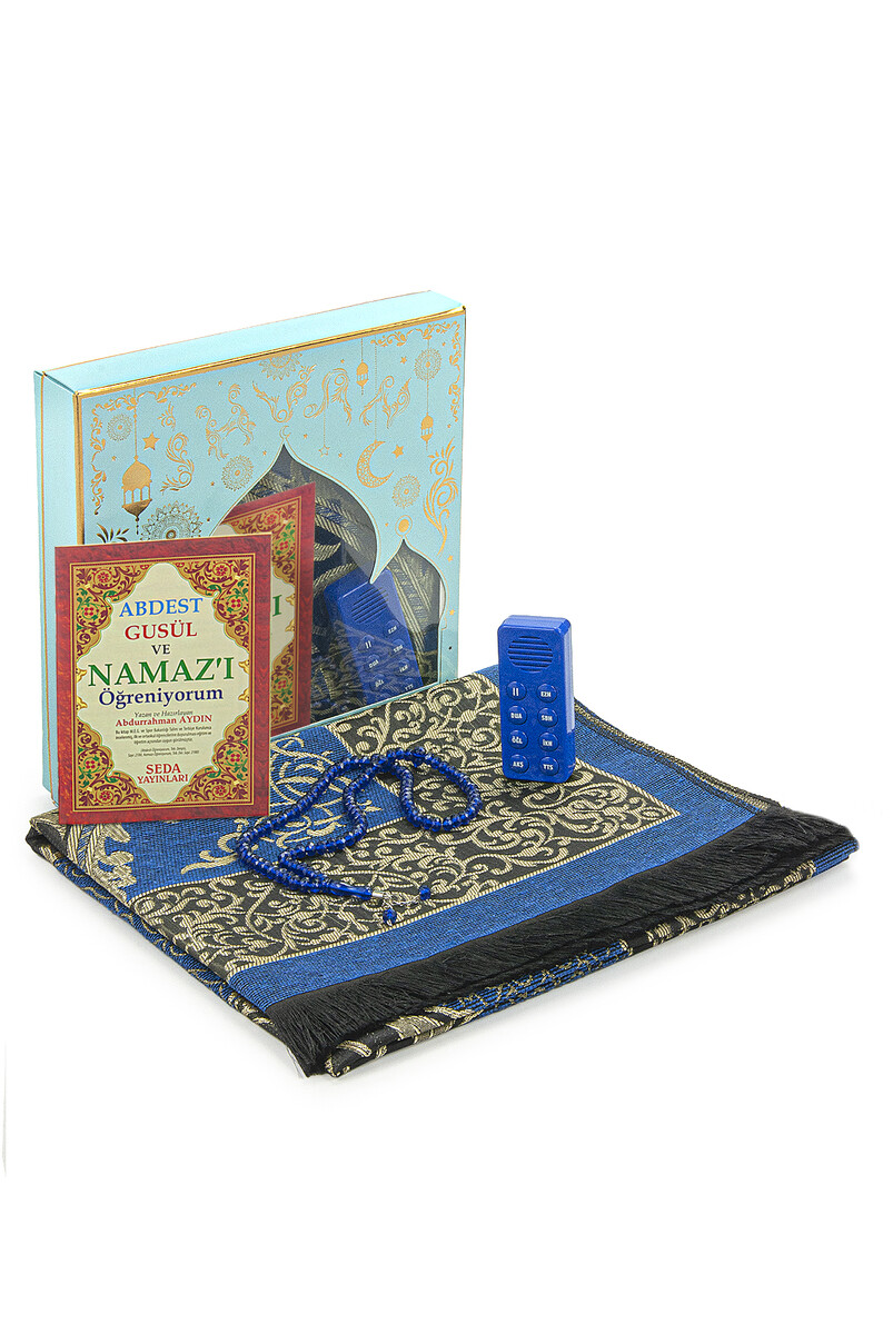 Prayer Device - Blue Color - Boxed - With Prayer Beads - Prayer Teacher Gift - 1