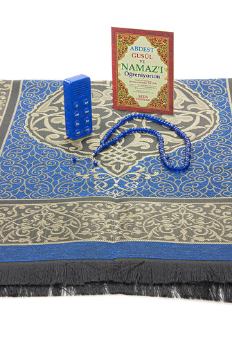 Prayer Device - Blue Color - Boxed - With Prayer Beads - Prayer Teacher Gift - 4