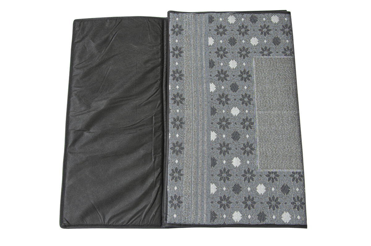 Prayer Rug with Back Support and Carrying Bag - Gray - 4