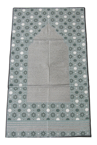 Prayer Rug with Back Support and Carrying Bag - Green - 2