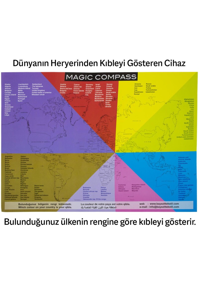 Pusula 10 Adet Tüm Dünyada Kıbleyi Gösteren Akıllı Pusula - 2