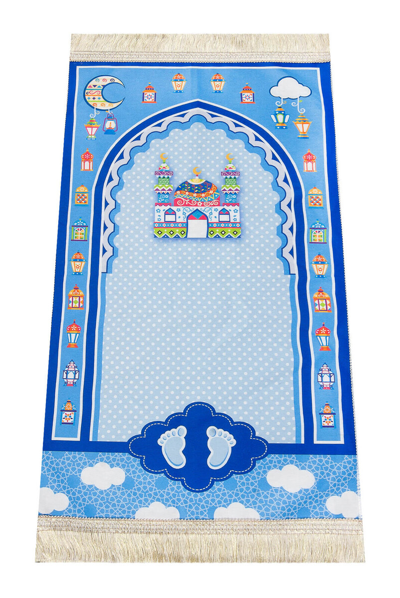 Quran and Prayer Mat Set for Children Blue - 4