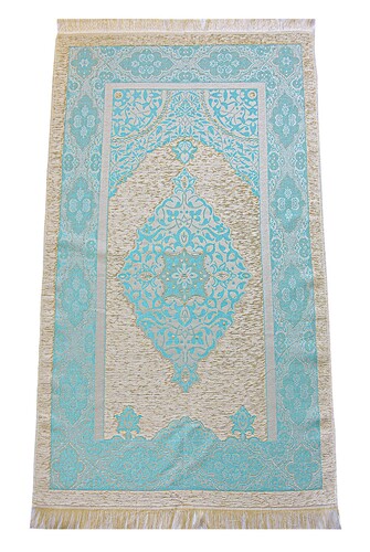 Quran with English Translation Medina Calligraphy and Prayer Rug Set Blue - 7