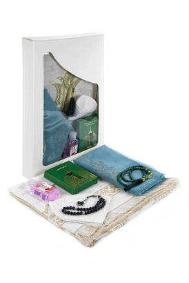 Ramadan Special Religious Gift Set Boxed Tulip Prayer Rug - 1