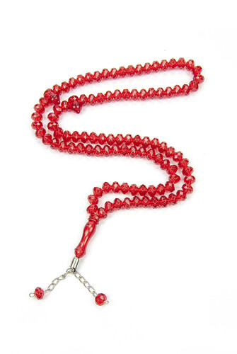 Red Crystal Appearance 99's Hajj Umrah Gift Prayer Beads - 1