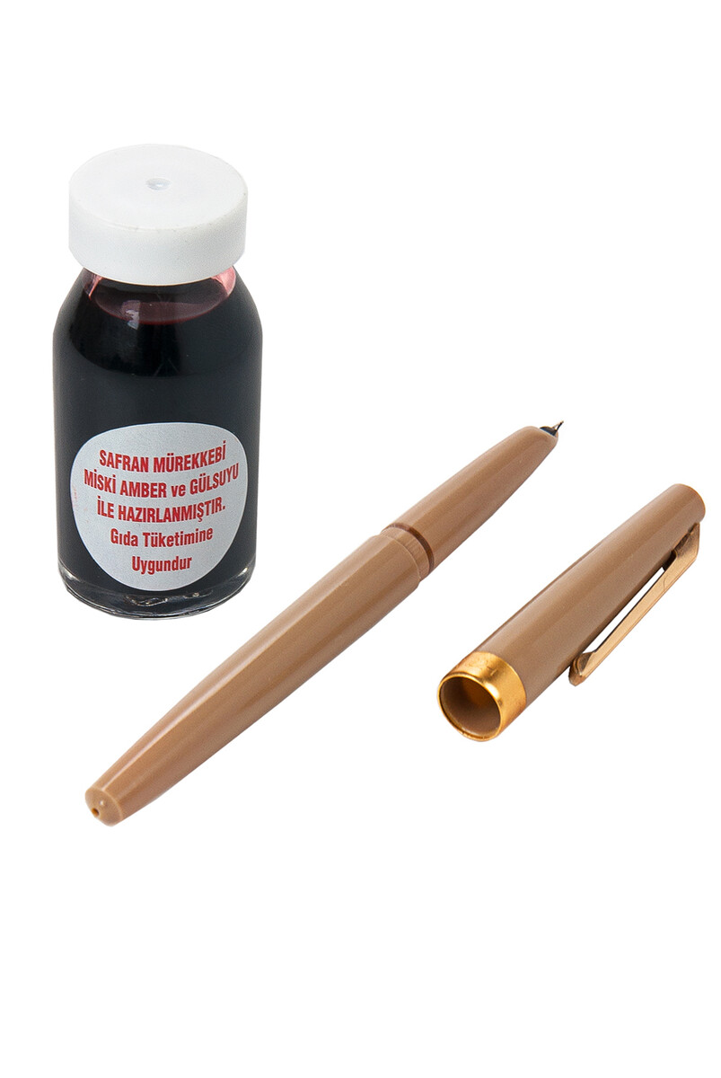 Red Saffron Ink and Brown Saffron Pen Set - 1