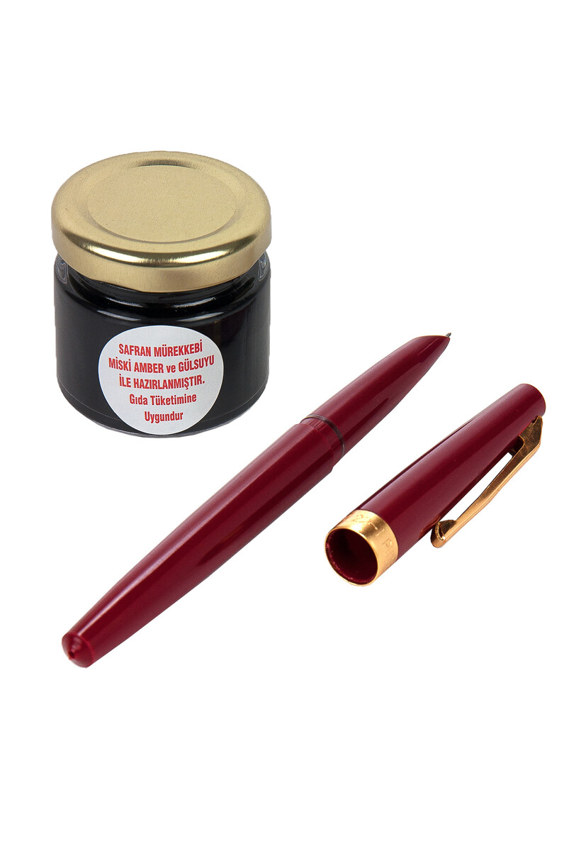 Red Saffron Ink and Claret Red Saffron Pen Set 40 gr - 1