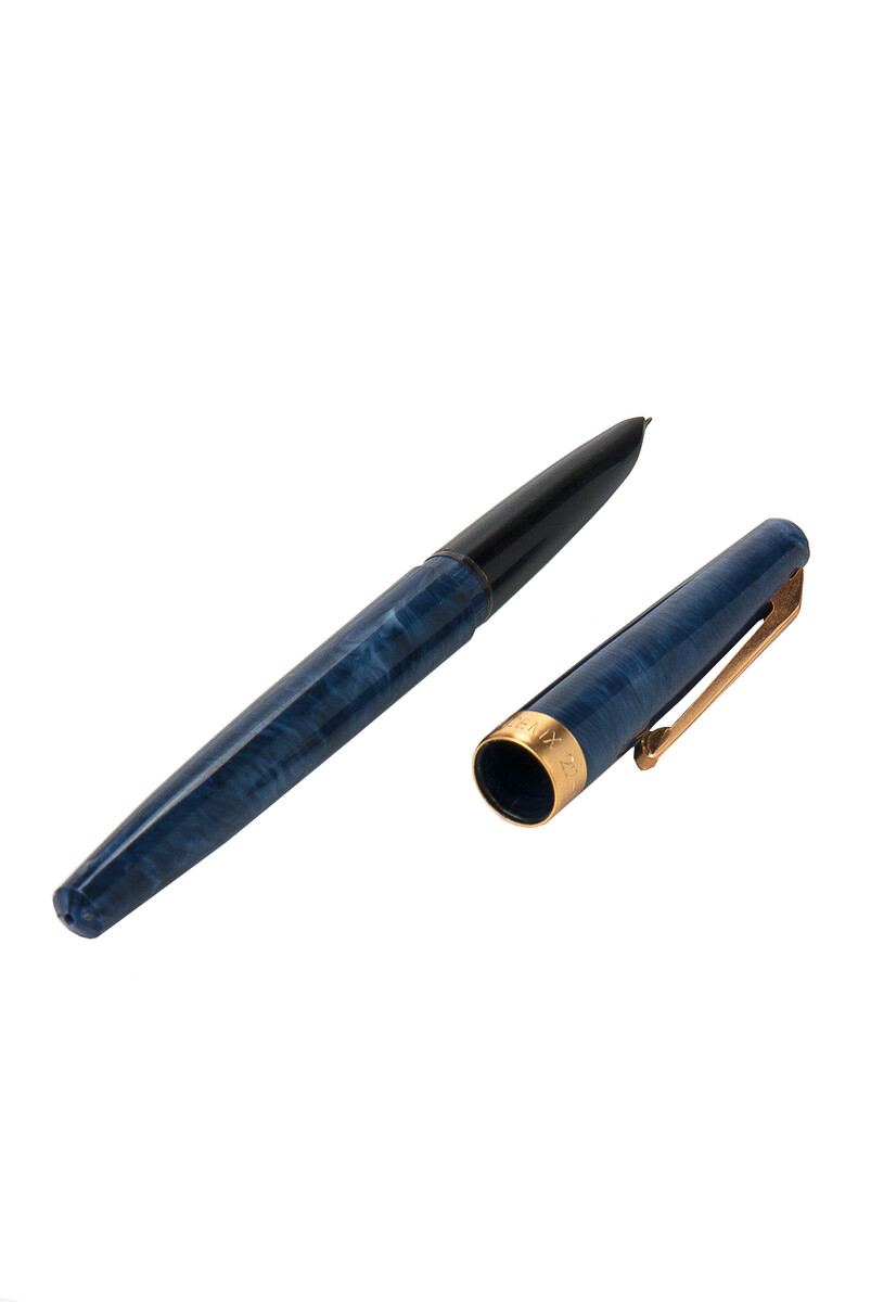 Red Saffron Ink and Navy Blue Color Saffron Pen Set - 6