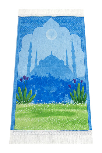 Russian Piggy Bank My Prayer Rug - Blue - 4