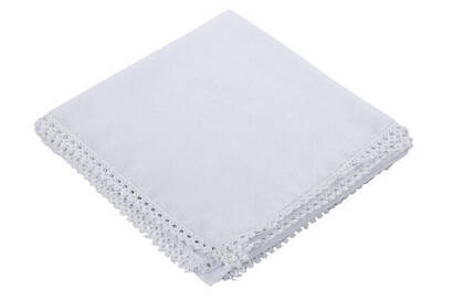 Scalloped Patterned Square Blanket White - 1