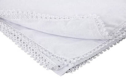 Scalloped Patterned Square Blanket White - 2