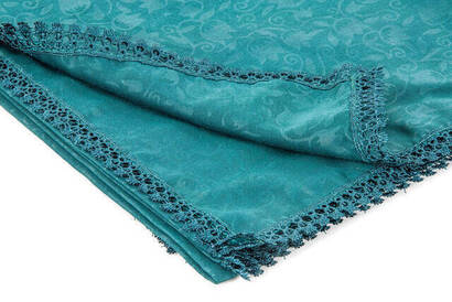 Scalloped Patterned Square Throw Mint - 2