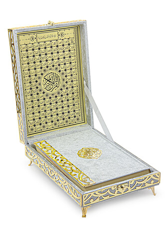 Sema Series Gift Set Korani Karim with Velvet Covered Chest Grey - 2