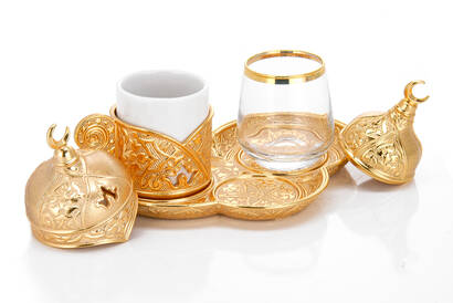 Sena Banquet Single Coffee Presentation Set with Gold Box - 2