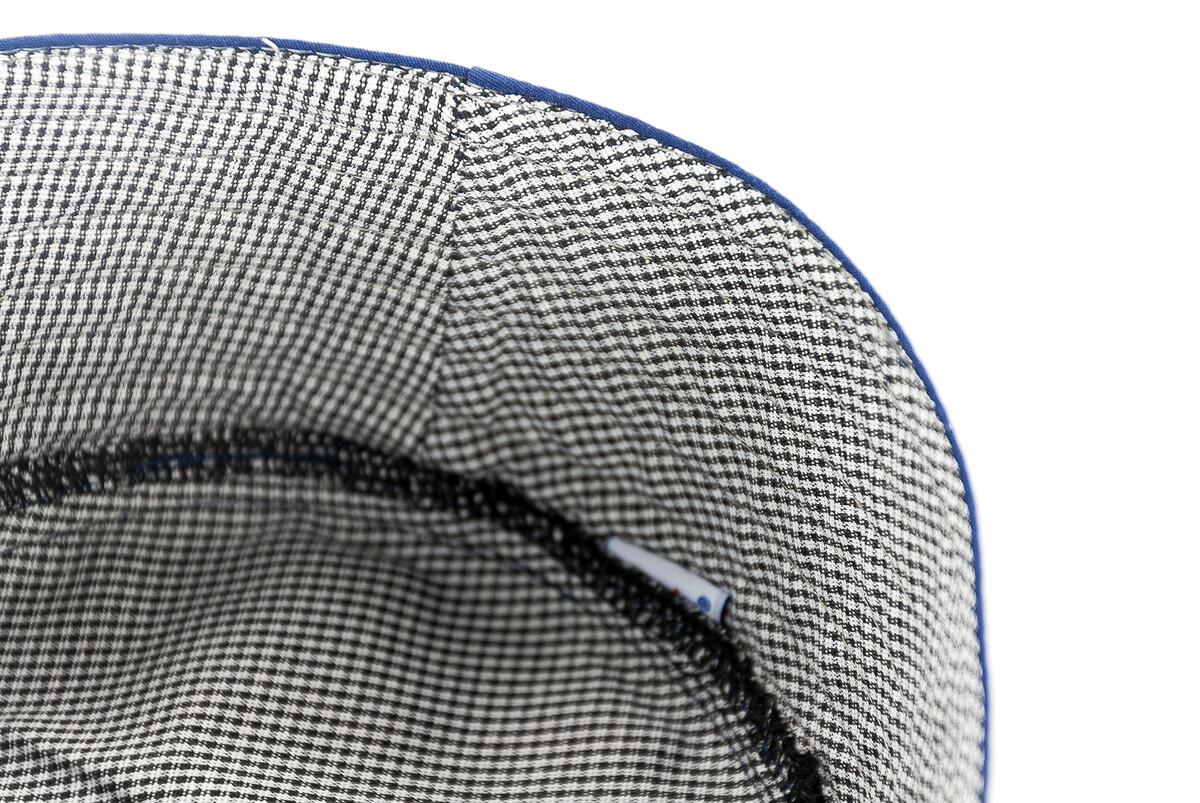 Sheriff Patterned Patterned Fabric Cap Navy Blue - 6