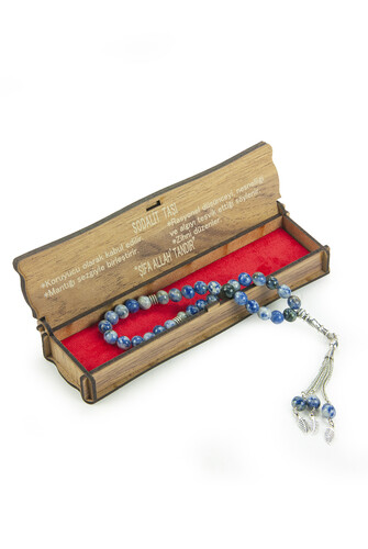 Sodalite Stone Special Boxed 33-Piece Prayer Beads - 3