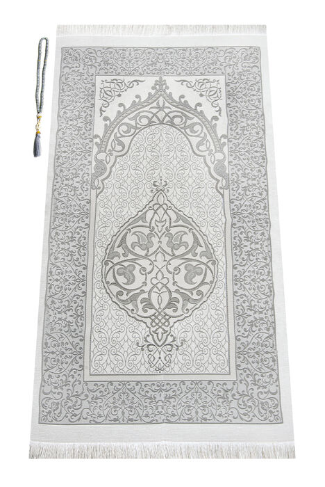 Special Cylinder Boxed Prayer Rug Set Gray - 4