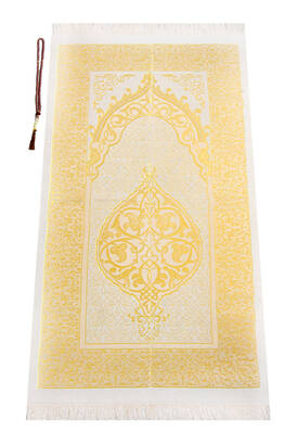 Special Cylinder Boxed Prayer Rug Set Yellow - 3