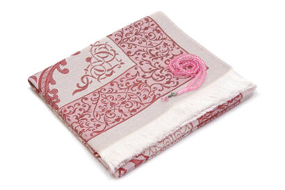 Special Cylinder Boxed Set With Prayer Rug and Rosary Pink - 4