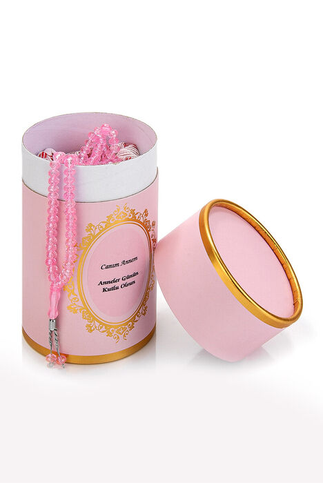 Special Cylinder Boxed Set With Prayer Rug and Rosary Pink - 3