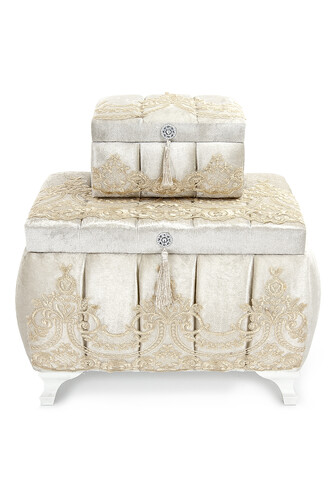 Special Design Set of 2 Velvet Dowry Chests - 14 - 4