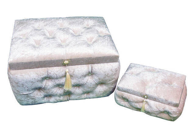 Special Design 2-Piece Velvet Dowry Chest Set - 01 - 1