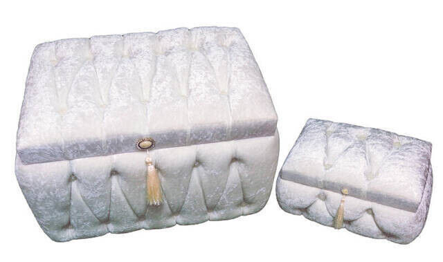 Special Design 2-Piece Velvet Dowry Chest Set - 04 - 1