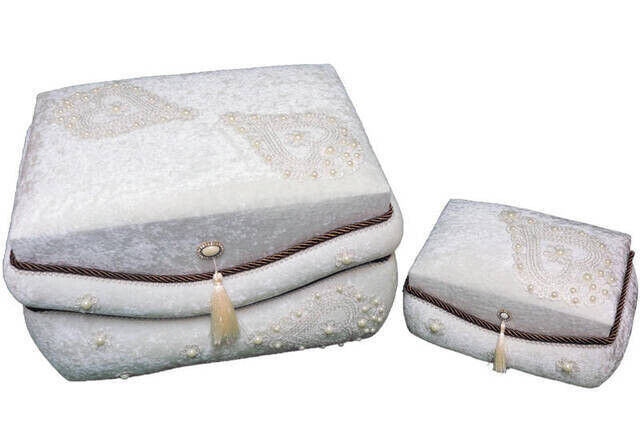 Special Design 2-Piece Velvet Dowry Chest Set - 05 - 1