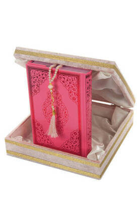 Special Velvet Boxed Quran and Pearl Rosary Set for Mother's Day - 4