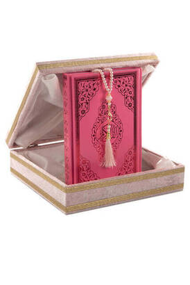 Special Velvet Boxed Quran and Pearl Rosary Set for Mother's Day - 5