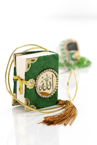 Stone Dhikrmatic - Mini Quran - Gift Set with Crystal Stone Rosary - Green Color - 4