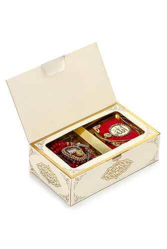 Stone Dhikrmatic - Mini Quran - Gift Set with Crystal Stone Rosary - Red Color - 1