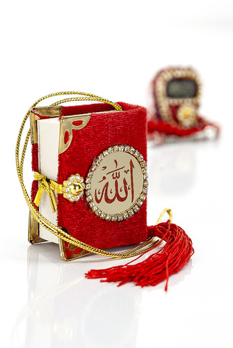 Stone Dhikrmatic - Mini Quran - Gift Set with Crystal Stone Rosary - Red Color - 4