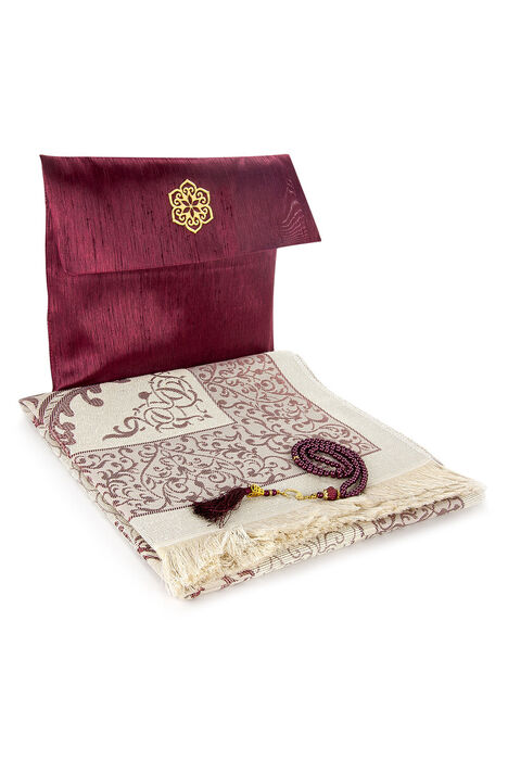 Taffeta Prayer Rug - Slub Pouch - Claret Red - 1