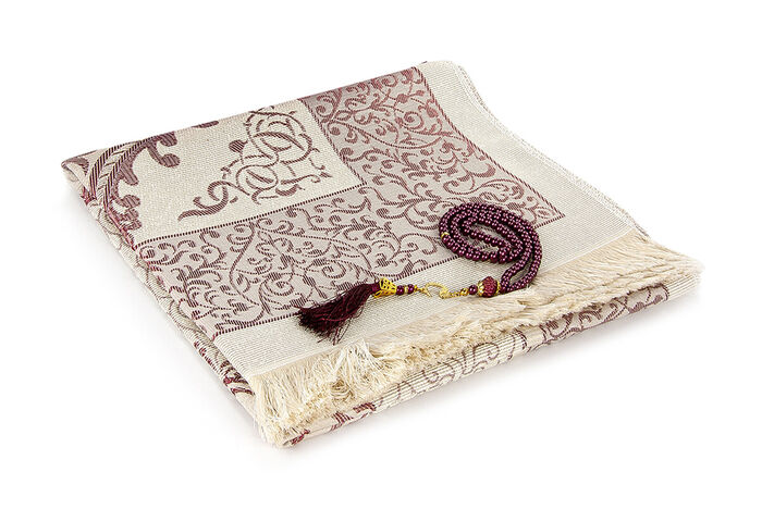 Taffeta Prayer Rug - Slub Pouch - Claret Red - 3