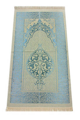 Taffeta Prayer Rug - Slub Pouch - Blue Color - 2