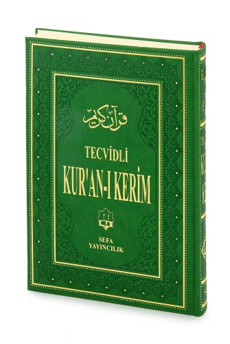 Tecvidli Renkli Sesli Fihristli Rahle Boy Kuran-ı Kerim - Yeşil 