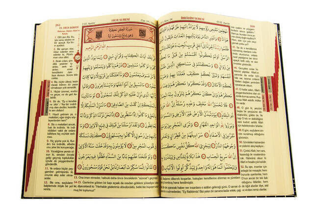 The Holy Quran with Kaaba Designed - Its Box - Turkish Meaning - Medium Size - Ayfa Publishment - 3